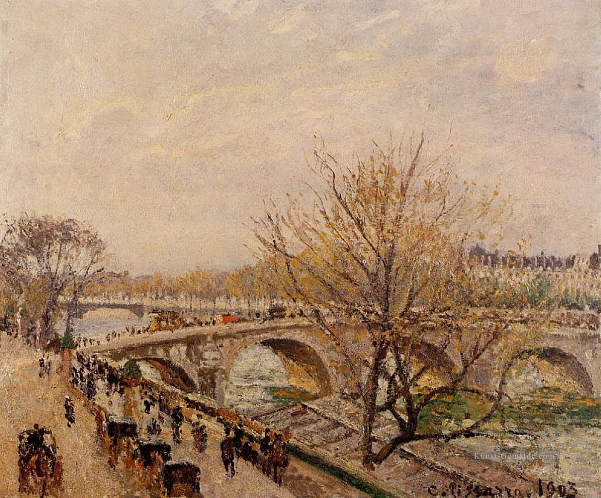 den Seine bei Paris Pont Royal 1903 Camille Pissarro Landschaften Bach Ölgemälde